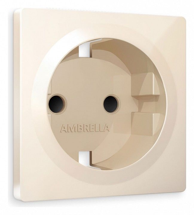Накладка для розетки с заземлением и со шторками Ambrella Volt ALFA AP3070