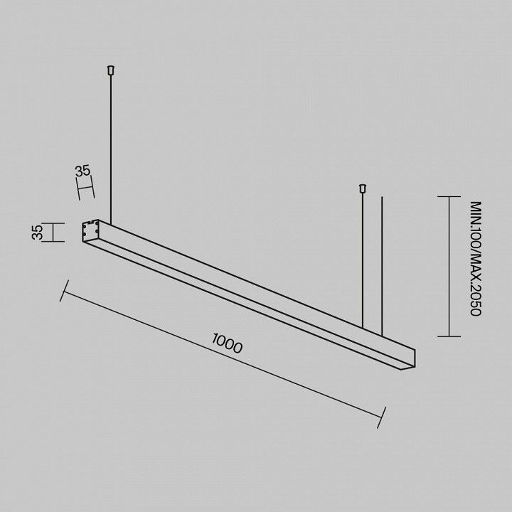 Подвесной светильник Maytoni Technical Подвесные линейные светильники LL312003