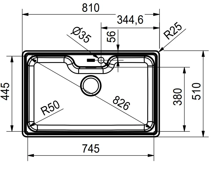 Мойка Franke BCX 610-81 TL сталь
