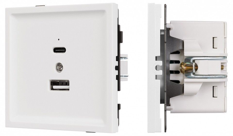 Розетка 2хUSB type A и C без рамки Arlight SCT-TENDO 054094