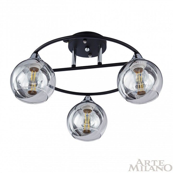 Потолочная люстра Arte Milano AMALFI-322403 322403/3 BK+CR