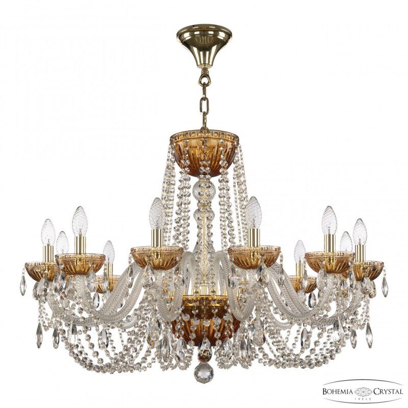 Подвесная люстра Bohemia Ivele Crystal 5402 5402/12/300 G Amber/M-1G