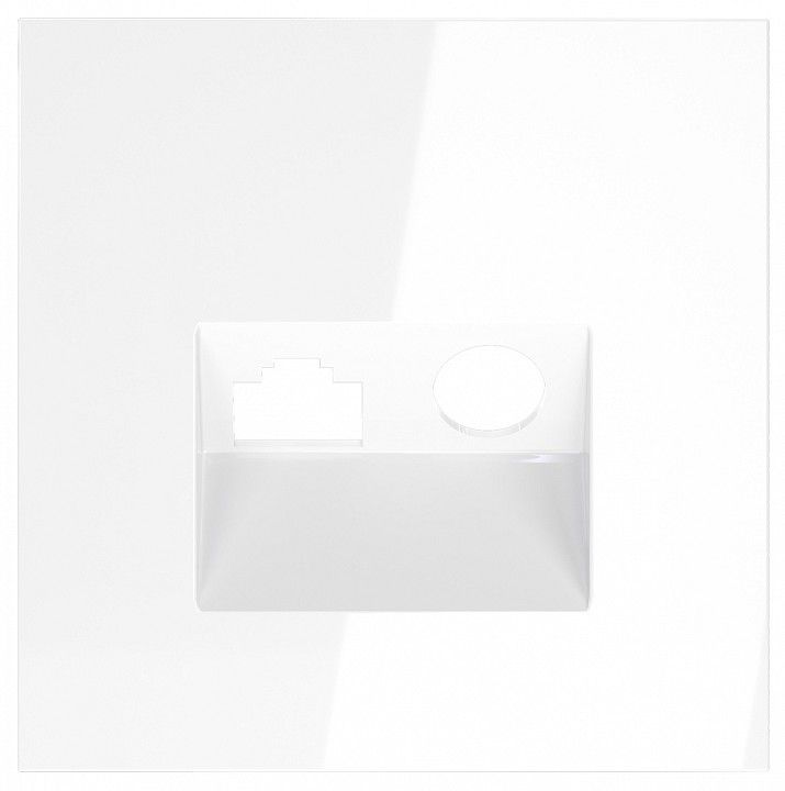 Накладка для ТВ-розетки и RJ-11 или RJ-45 Voltum S70 VLS002701