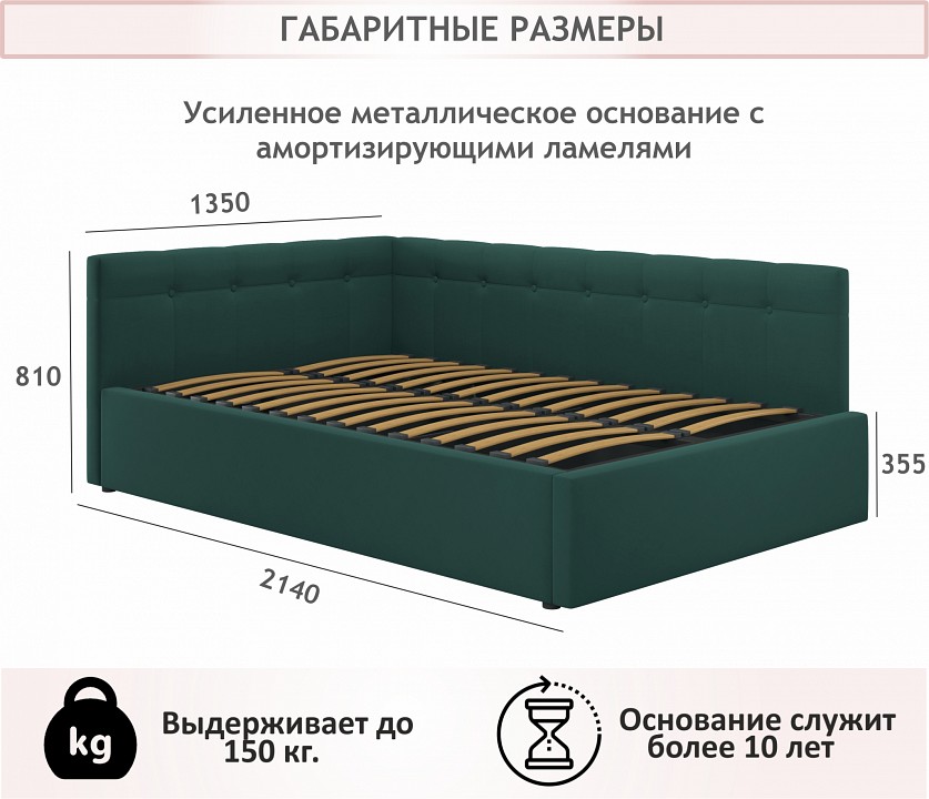 Кровать полутораспальная Bonna 2000x1200
