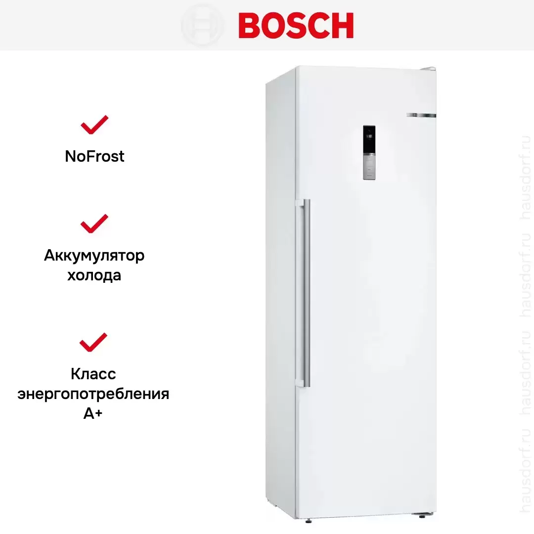 Отдельностоящий морозильник Bosch GSN36BWFV