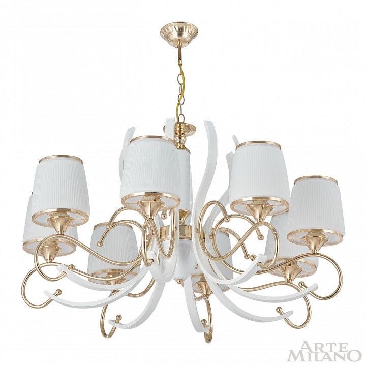Подвесная люстра Arte Milano Florentia-3857 303857/8 Wh/Gd