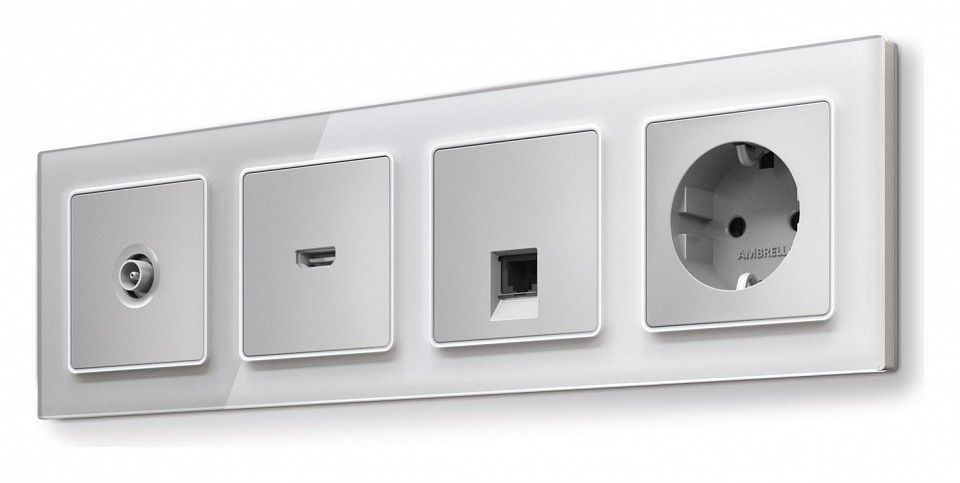Рамка на 4 поста Ambrella Volt ALFA AF330404