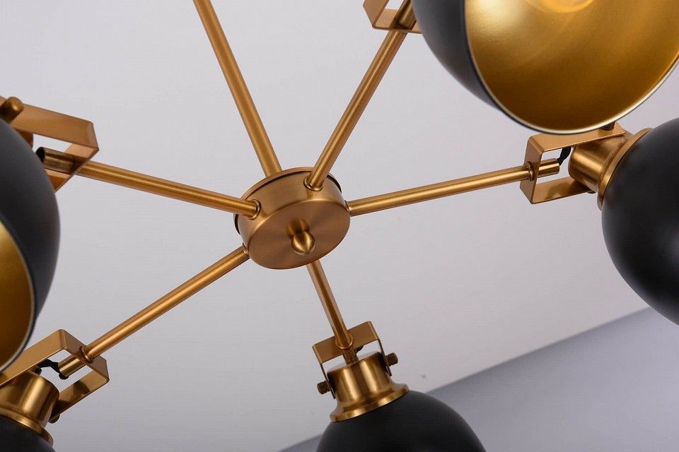 Люстра на штанге LUMINA DECO Belmonti LDP D017-5 BK