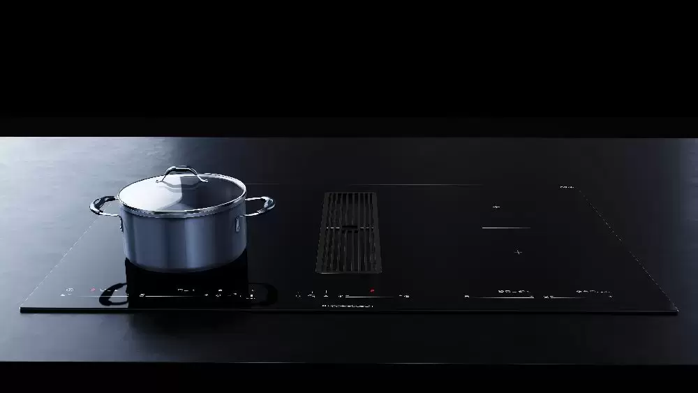 Варочная панель с вытяжкой Kuppersbusch KMI 8590.0 SR Silver Chrome