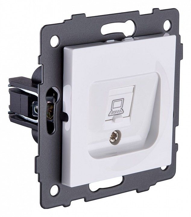 Розетка Ethernet RJ-45 без рамки Kollinger  REA-018WH