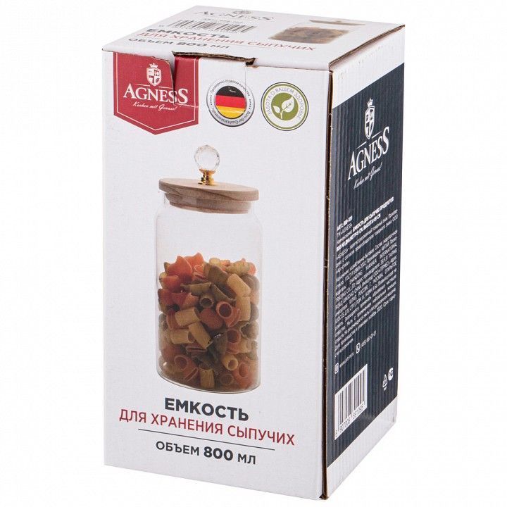 Банка для пищевых продуктов (800 мл) Kristall 889-109