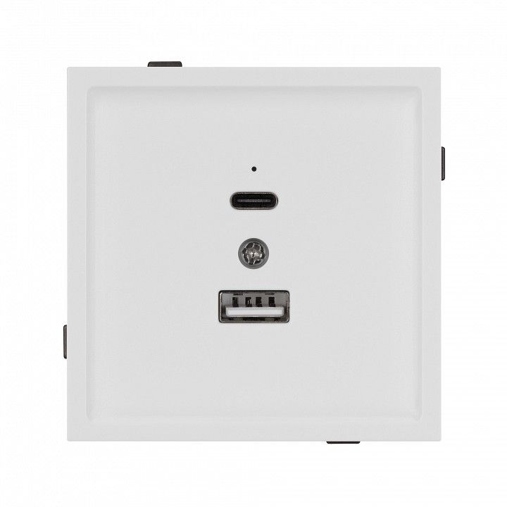 Розетка 2хUSB type A и C без рамки Arlight SCT-TENDO 054539