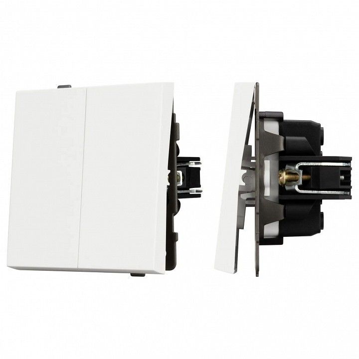 Выключатель проходной двухклавишный без рамки Arlight SWT 054556