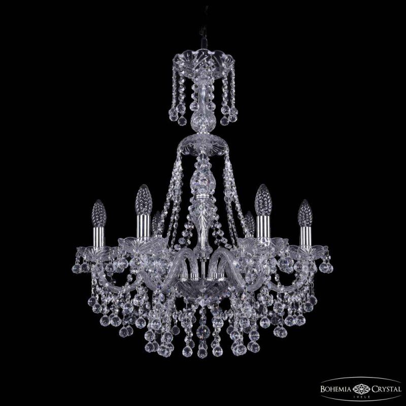 Подвесная люстра Bohemia Ivele Crystal 1409 1409/6/195/XL-68 Ni