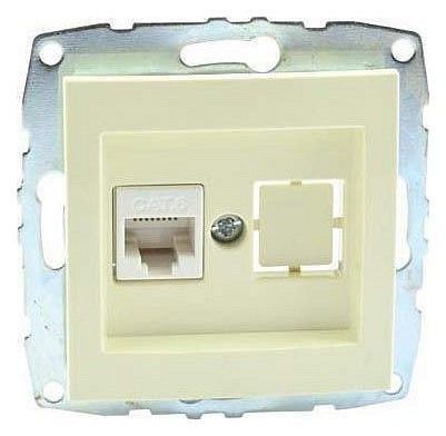 Розетка Ethernet RJ-45 без рамки Mono Electric Despina / Larissa 500-001705-125