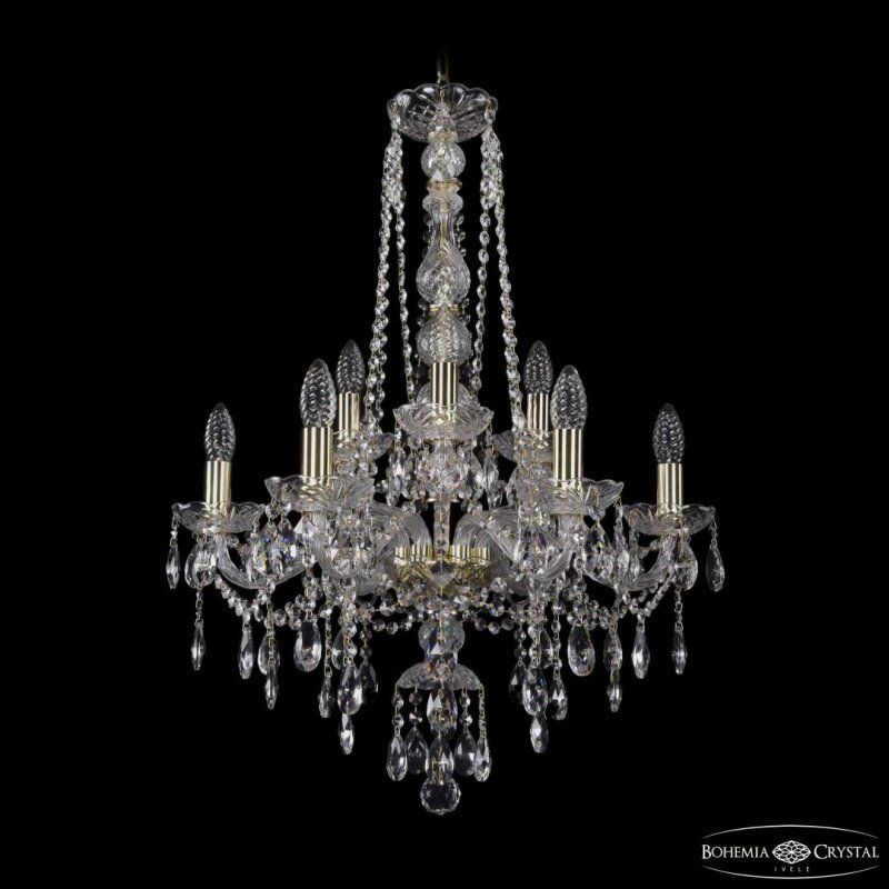 Подвесная люстра Bohemia Ivele Crystal 1415 1415/6+3/200/h-77 G