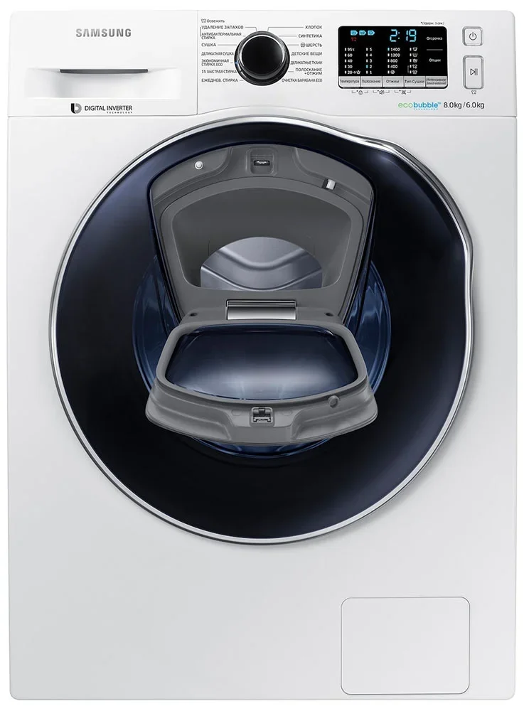 Стирально-сушильная машина Samsung WD 80 K 5410 OW/LP