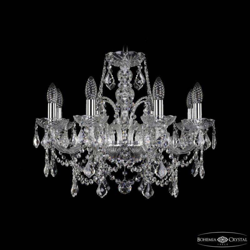 Подвесная люстра Bohemia Ivele Crystal 1411 1411/8/195 Ni Leafs