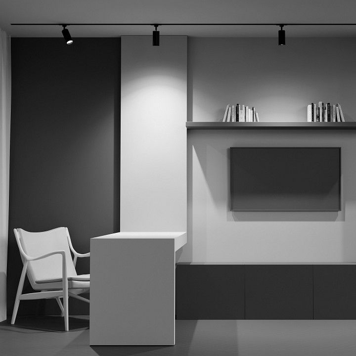 Светильник на штанге Maytoni Technical Фокус TR028-3-GU10-B