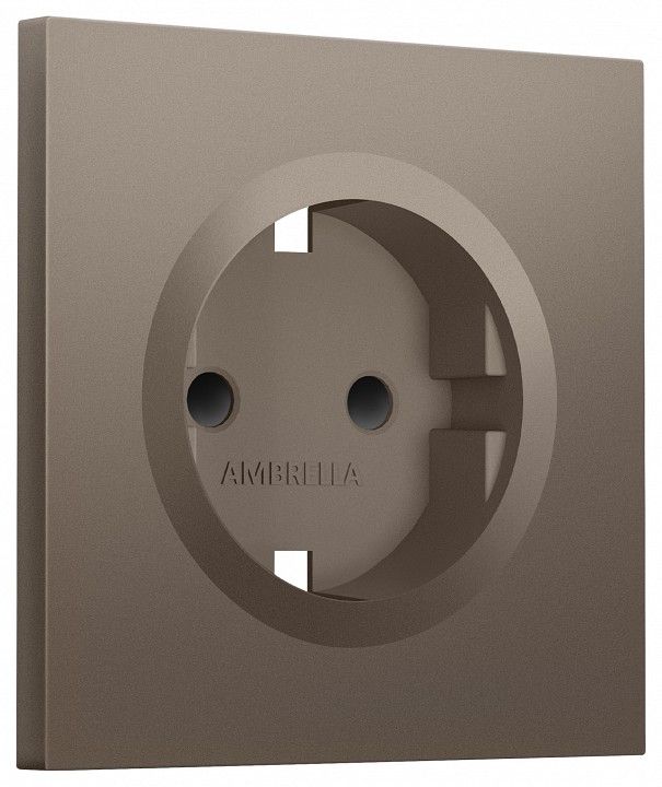 Накладка для розетки с заземлением и со шторками Ambrella Volt SIGMA SP6370
