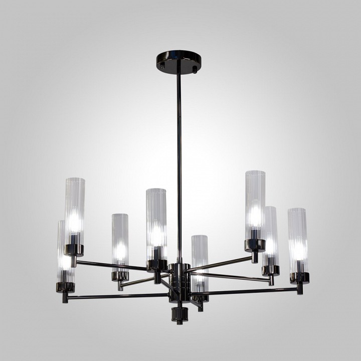 Люстра на штанге AM-Group INDIGO INDIGO SP8 PEARL BLACK