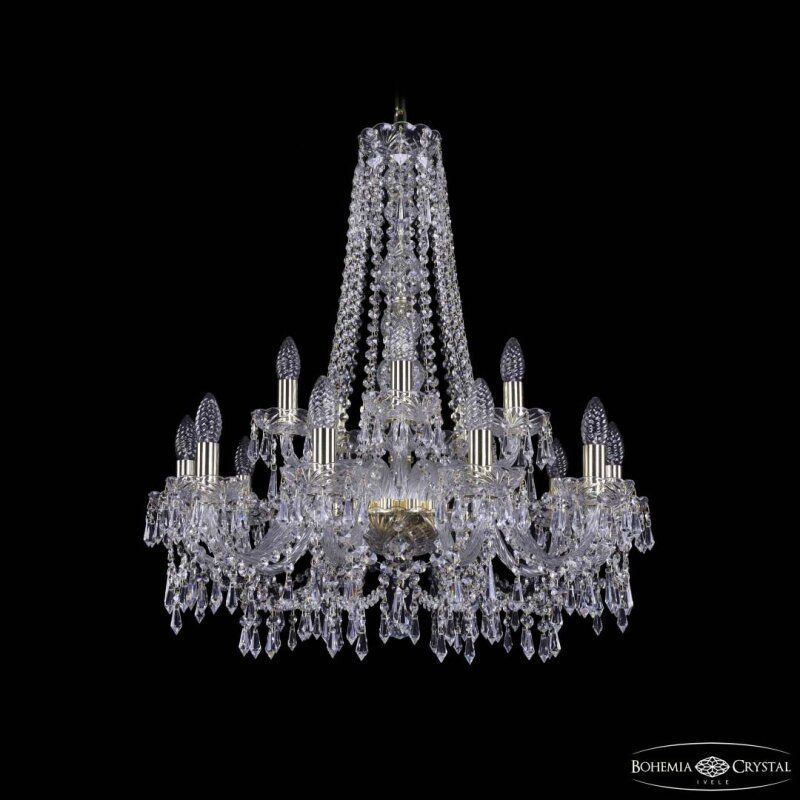 Подвесная люстра Bohemia Ivele Crystal 1403 1403/10+5/240/h-76 G