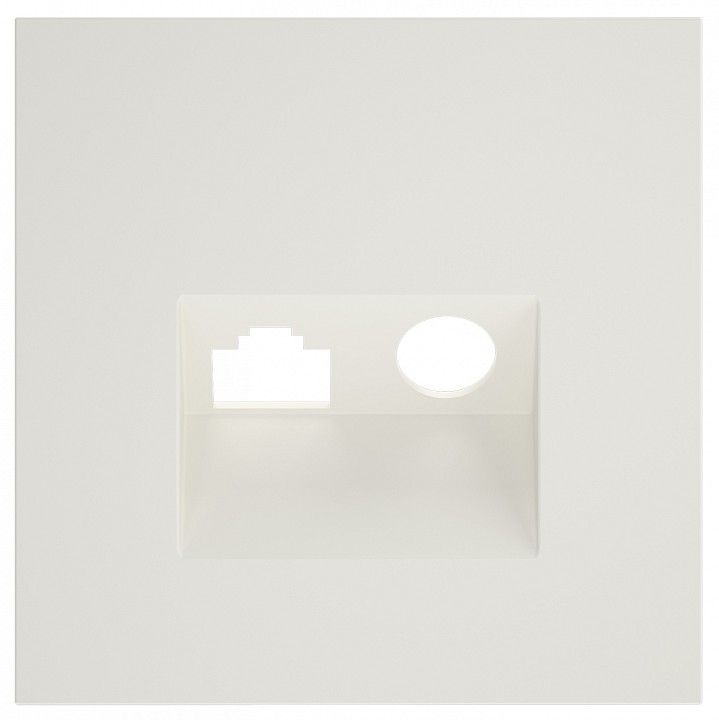 Накладка для ТВ-розетки и RJ-11 или RJ-45 Voltum S70 VLS002713