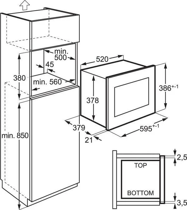 Встраиваемая микроволновая печь AEG OS5GM251EB