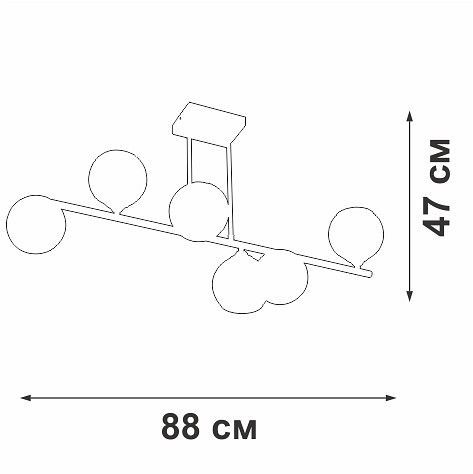 Люстра на штанге Vitaluce V2046 V2046-1/6PL