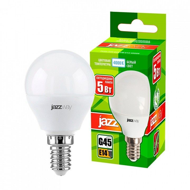 Лампа светодиодная Jazzway  E14 5Вт 4000K PLED-ECO-G45 5w E14 4000K