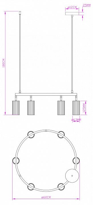 Подвесная люстра Moderli Cora V11604-6P