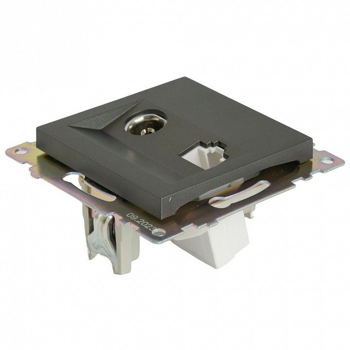 ТВ-розетка и розетка Ethernet RJ-45 без рамки Stekker Катрин 49417