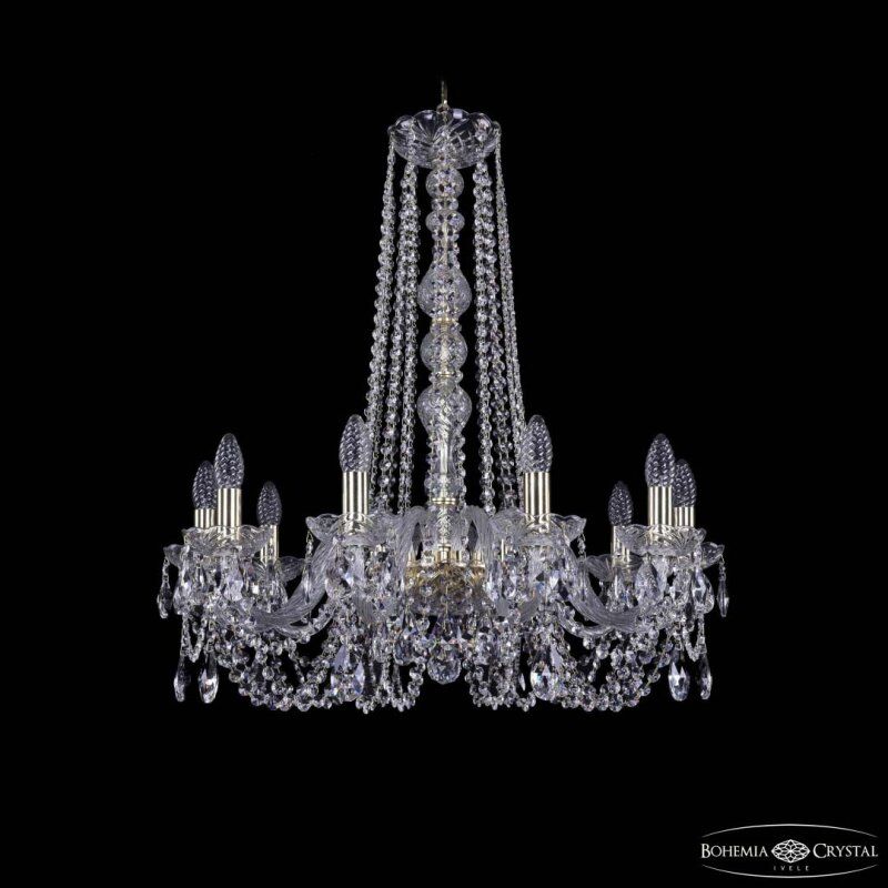 Подвесная люстра Bohemia Ivele Crystal 1402 1402/10/240/h-73 G