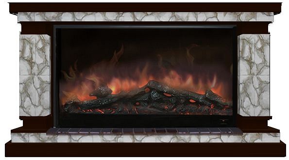 Комплект из электрокамина напольного и портала (143x45x82.5 см) Лорд Карелия Premier S14 ЛО000062