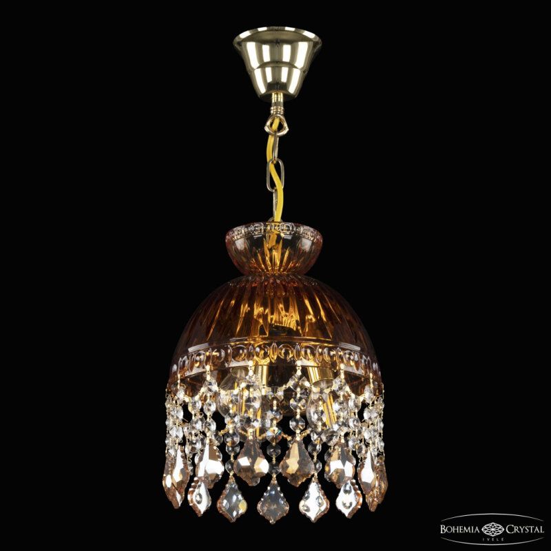 Подвесная люстра Bohemia Ivele Crystal 5478 5478/22 G Amber/M-1G Leafs K721