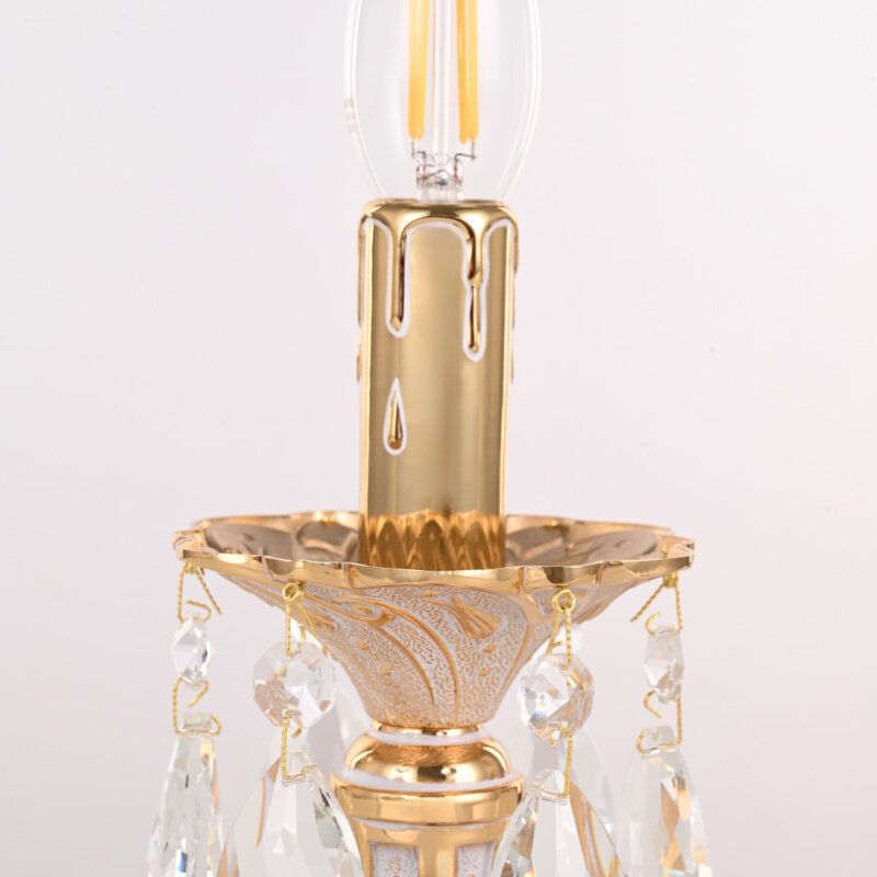 Настольная лампа декоративная Bohemia Ivele Crystal AL77 AL77200L/1-25 GW