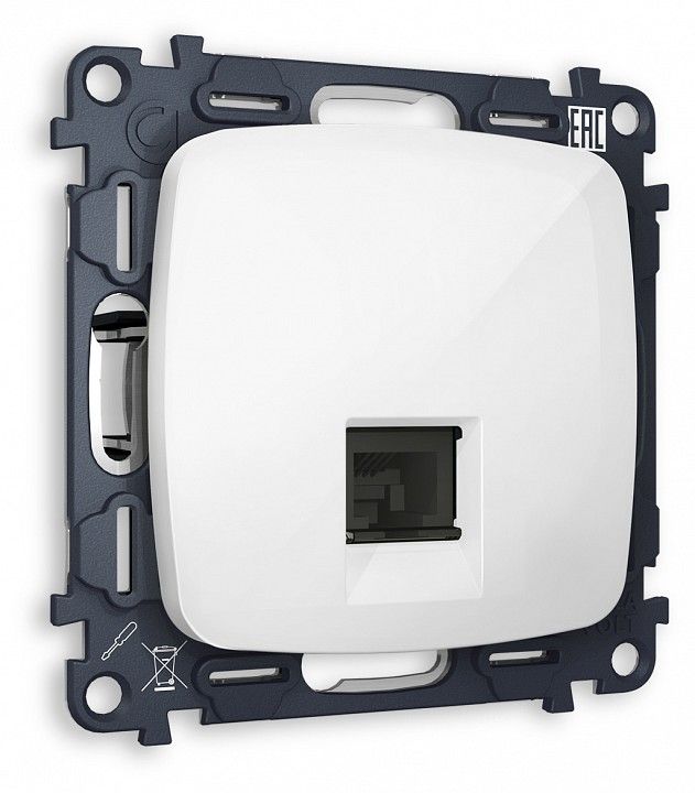 Розетка двойная Ethernet RJ-45 без рамки Ambrella Volt OMEGA MO112010