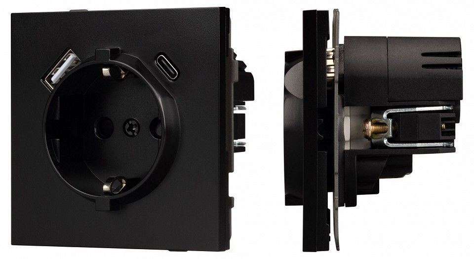 Розетка 2хUSB type A и C без рамки Arlight SCT-TENDO 054087