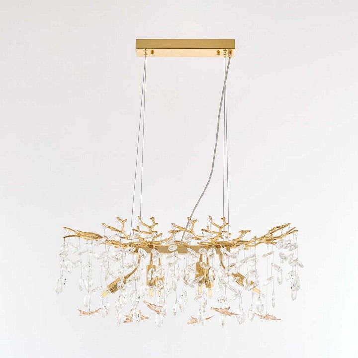 Подвесная люстра Arte Milano Веточка 230210.700.6.E14.D2 GD BUT-Amber