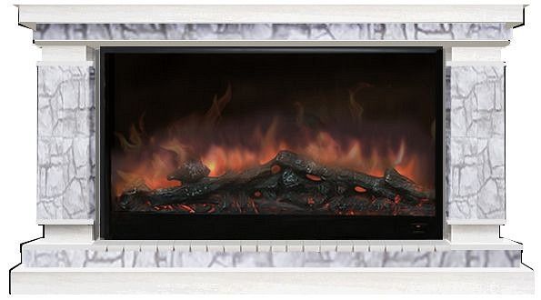 Комплект из электрокамина напольного и портала (143x45x82.5 см) Лорд Старый Город Premier S14 ЛО000074