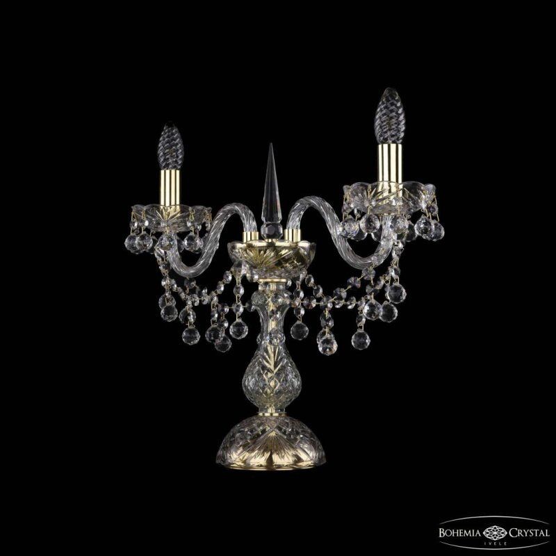 Настольная лампа декоративная Bohemia Ivele Crystal 1409 1409L/2/141-39 G