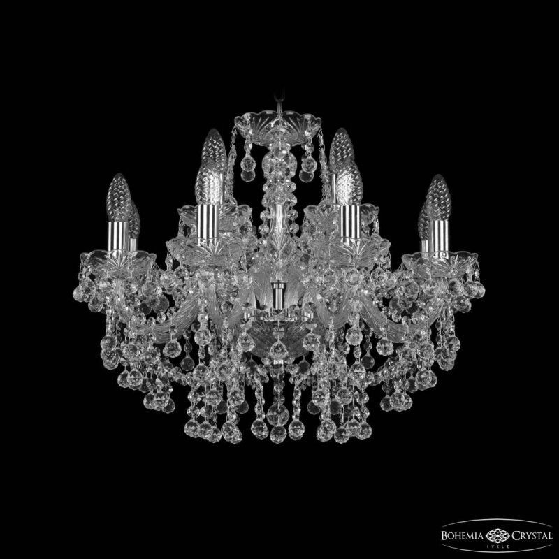 Подвесная люстра Bohemia Ivele Crystal 1409 1409/8+4/195 Ni