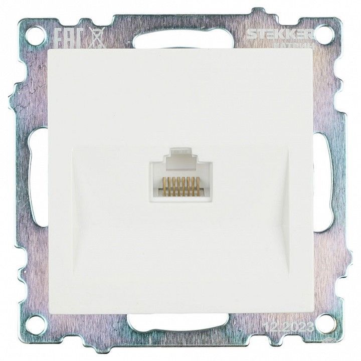 Розетка Ethernet RJ-45 без рамки Stekker Катрин 39305