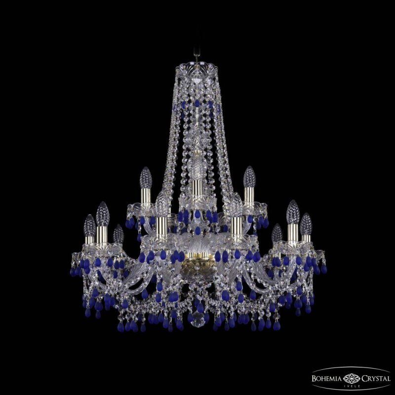 Подвесная люстра Bohemia Ivele Crystal 1410 1410/10+5/240/h-75 G V3001