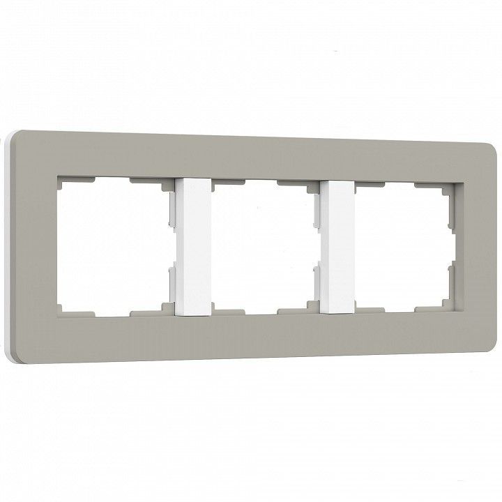 Рамка на 3 поста Werkel Split (дымчатый/белый, soft-touch) W0033067