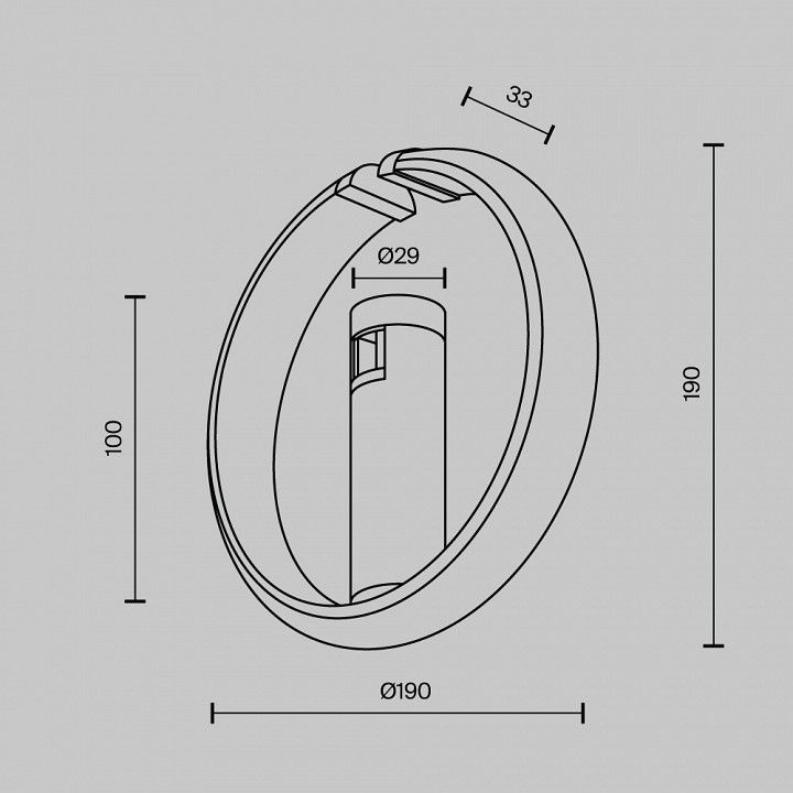 Светильник на штанге Maytoni Technical Зеро TR230-1-10W3K-B