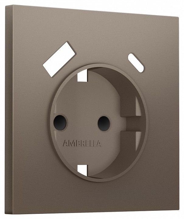 Накладка для розетки с заземлением и со шторками и 2хUSB type A и C Ambrella Volt SIGMA SP6400