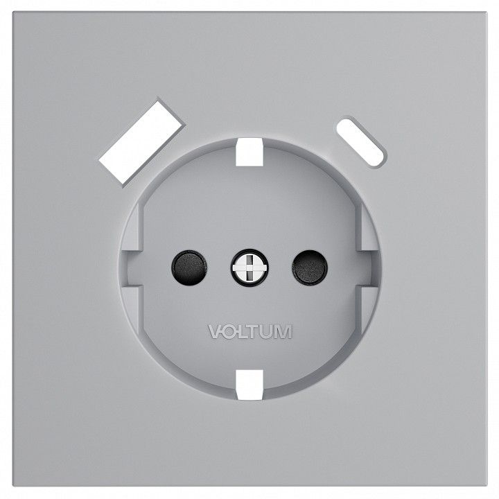 Накладка для розетки с заземлением и со шторками и 2хUSB type A и C Voltum S70 VLS001016