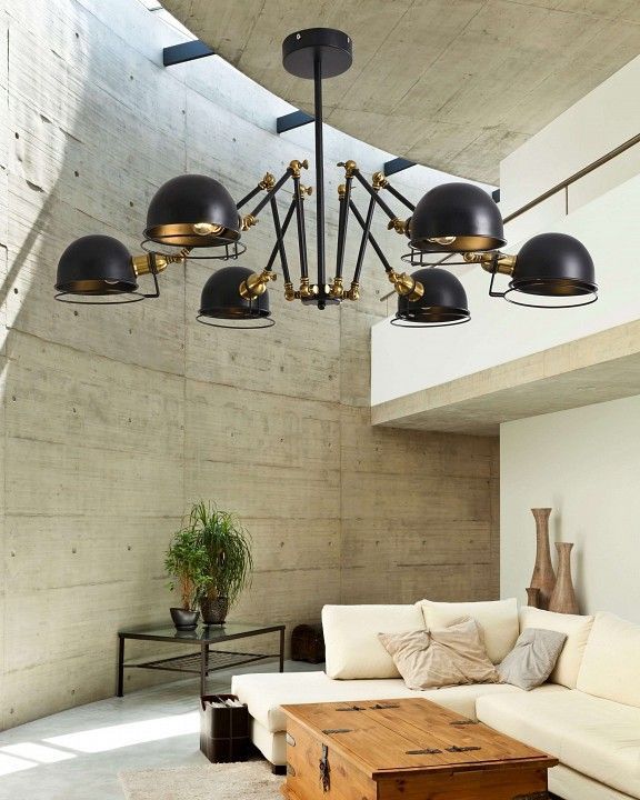Люстра на штанге LUMINA DECO Valmonti LDP D015-6 BK