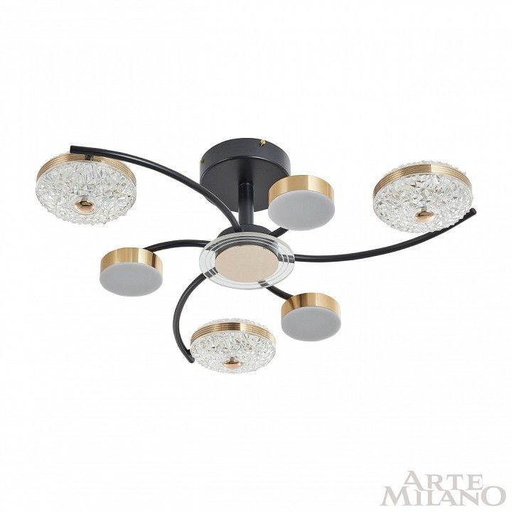 Люстра на штанге Arte Milano Ferrara-72069 279169/3+3 BK/GD